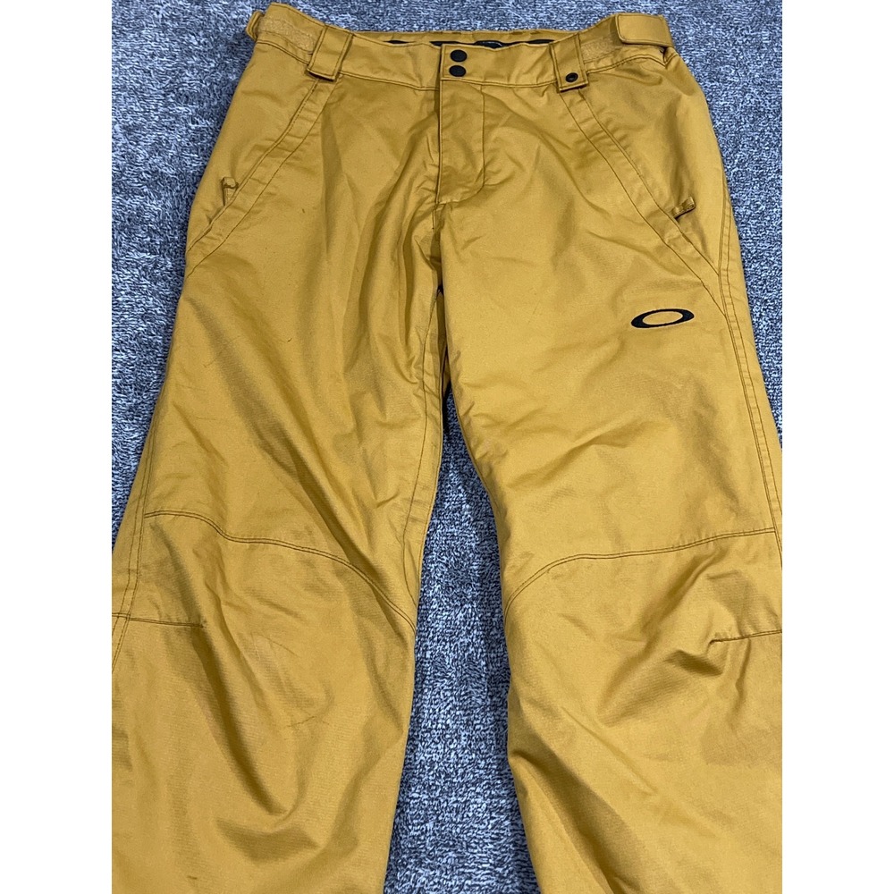 Oakley Biozone FN Dry 10K Snow Pants Mens Small Mustard Yellow Ski Snowboard